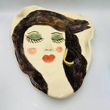 NAVAJO/JACK BLACK /SIGNED "Standing Navajo Pottery Statue 12.75" Tall ~ vtg  1984 $50.00