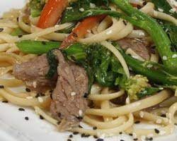 1 teaspoon curry powder instead of fresh ginger; Stir Fry With Linguine Beef And Vegetables Diabetic Recipe Diabetic Gourmet Magazine