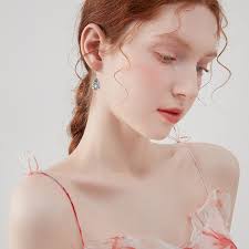 Bra Woman Figure Earrings Shrieking Violet Silver Stud Forget-me-not  Teardrop Edmonds