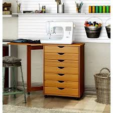 Adeptus 7 Drawer Gate Leg Sewing Table Walmart Com Craft Storage Cart Sewing Table Craft Storage