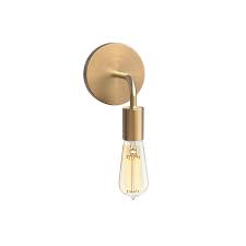Our range of unique wall sconces & wall lights will brighten the darkest corner of your home. Lights Com Wall Lights Wall Sconces Powell Led Wall Sconce With Hooded White Globe Aged Brass