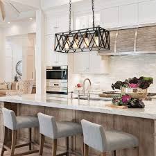 This option of the matte black bowl dome shade seemed like the best farmhouse pendant lights for our kitchen island. Ganeed Farmhouse Rectangular Vintag Chandeliers 4 Lights Kitchen Island Lighting Dining Room Hallway Bar Kitchen Chandeliers Pendant Lights Aliexpress