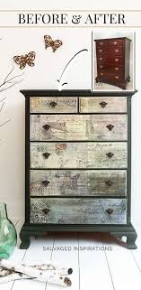Butterfly Collage Dresser Makeover In 2020 Painting Furniture Diy Vintage Dresser Makeover Painted Furniture