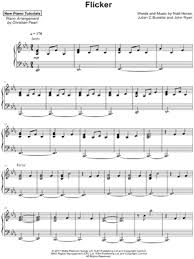 See realtime chords on guitar, piano and ukulele as you are listening the song. Flicker Sheet Music 4 Arrangements Available Instantly Musicnotes