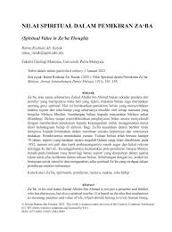 Za'ba atau nama sebenarnya ialah zainal abidin bin ahmad merupakan seorang cendekiawan melayu yang sangat terkenal dalam kalangan masyarakat. Pdf Nilai Spiritual Dalam Pemikiran Za Ba Spiritual Value In Za Ba Thought