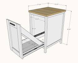 Small Kitchen Island With Slide Out Double Trash Cans In 2020 Small Kitchen Island Kitchen Trash Cans Trash Can Cabinet
