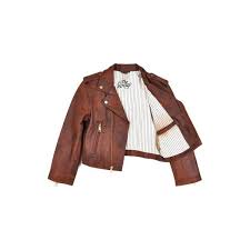The Sway Byron Tobacco Biker Jacket 280 Liked On Polyvore Featuring Outerwear Jacket Distressed Leather Jacket Cropped Leather Jacket Cropped Moto Jacket