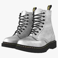 3d Silver Boots Model Boots Silver Boots Combat Boots