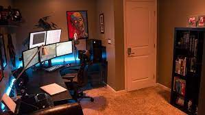 The Underground Secret Battlestation Workspace Man Cave Office Home Office Design Tech Office Design
