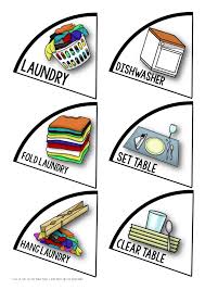 Rotating Chores Chart 4 Person