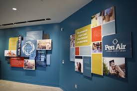 Building Up Changeable Dimensional Display Panels Wall Signage Company Values Wall Design