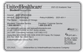 Located on the front of the card is the united healthcare brand name (except on the hp, medica and sierra products) to ensure you are reading the correct card. U Ship Id Card Uchicago Student Wellness The University Of Chicago