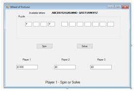 Wheel of fortune, play america's game at home with friends and family, spin the wheel, solve a puzzle, and win! This Project Should Be Done In C Using Visual Studio Chegg Com