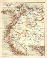El país recibe su nombre por su ubicación geográfica. Mapa Peru Ecuador Colombia Venezuela Previo A L Sold At Auction 115579499