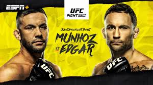 Cormier 3 was a mixed martial arts event produced by the ultimate fighting championship that took place on august 15, 2020 at the ufc apex facility in enterprise, nevada, part of the las vegas metropolitan area, united states. Ufc Fight Night Munhoz Vs Edgar Live Stream Start Time Date Fight Card Technadu
