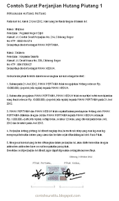 Pemenuhan kewajiban ini dapat berupa pembayaran uang, penyerahan barang atau jasa kepada pihak yang telah memberikan pinjaman kepada perusahaan. Contoh Surat Hutang Piutang Dalam Islam Gudang Surat