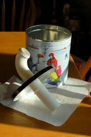 Many of the materials used for this can be found at dumps so this project is very low cost. Outdoor Ashtray From Popcorn Tin Thriftyfun