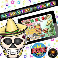 Estados Y Capitales De Mexico Distance Learning Este Juego Incluye Estados Y Capitales De Mexico Uti States And Capitals Co Teaching Social Studies Resources