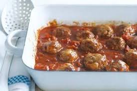 Baked Meatballs And Tomato Sauce Recipes Recipes Meatball Bake Pork Recipes