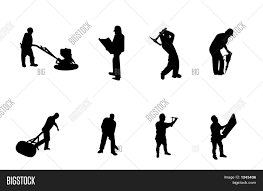 Concrete finishers are often responsible for setting the concrete forms. Construction Workers Vector Photo Free Trial Bigstock