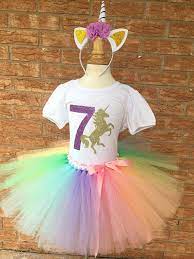 Unicorn birthday tutu outfit will be amazing idea for any age birthday, magical parties, photo shoots, christmas and other happy events! Seventh Unicorn Birthday Outfit 7th Birthday Tutu Rainbow Etsy Unicorn Birthday Outfit Unicorn Birthday Birthday Outfit