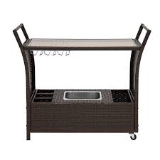 Collection by carter's bar carts. Outdoor Garden Furniture Wicker Rattan Rolling Serving Bar Cart With Ice Cooler Bucket Buy Patio Cooler Cart Garden Furniture Wicker Outdoor Beer Cooler Cart Product On Alibaba Com