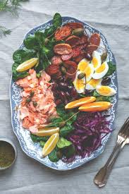 Winterlicher Salade Nicoise Nizza Salat Mit Pulled Lachs Rezept Lachs Rezept Lachs Kochen Rezepte