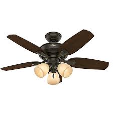 Hunter Small Room 44-in New Bronze Candelabra Base (e-12) Ceiling Fan with  Light Kit (5-Blade) in the Ceiling Fans department at Lowes.com