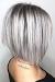 Ash Grey Shoulder Length Grey Hair