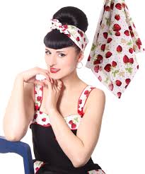 Sugarshock 50s retro gingham pin up rockabilly hairband frisuren. Sugarshock 50s Retro Strawberry Pin Up Rockabilly Haar Tuch Nickituch Bandana Ebay