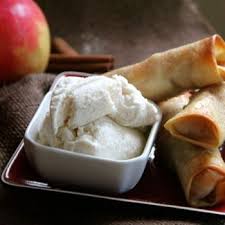 2 Apples Peeled And Diced I Used Granny Smith 1 Lemon Juiced 1 3c Sugar 4t Flour 2t Cinnamon Baked Apples Egg Rolls Apple Recipes