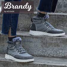 Amazon.com | Hey Dude Women's Brandy Grey Size 7 | Women's Shoes | Women's  Lace Up Boots | Comfortable & Light-Weight | Loafers & Slip-Ons