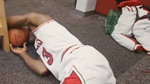 Jordan was visibly emotional during his remarks. Mj Cries On Locker Room Floor After Winning 96 Title Espn Video