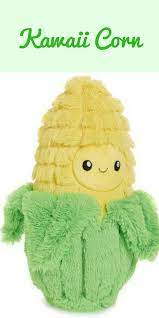 This Squishable Corn Plushie Is So Kawaii I Love It S Happy Little Face Anybody Want A Kawaii Vegetable Aesthetic Kawaii Animals Kawaii Crochet Cuddle Buddy