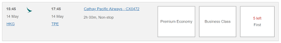 Book Cathay Pacific First Class For 14k Chase Points Live