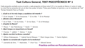 Test De Cultura General Para Oposiciones Entrevistas Laborales Procesos De Seleccion Como Pasatiempos O Entrenanamiento Comprobar Online Y Gratis Que Sabes Quiz De Historia Geografia Pintura Escritores Libros Y Autores El Cuerpo