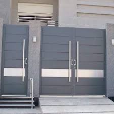 Modern gate designs tell most visitors what the house looks like even before stepping in. Pin By Khalid Khan On Doors House Main Gates Design House Gate Design Front Gate Design