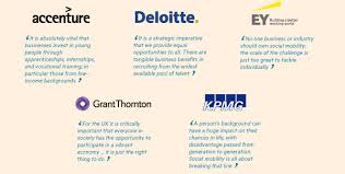I gt placed in accenture for the posting associate gradute trainee. 5 Consulting Firms Named Champion In Social Mobility