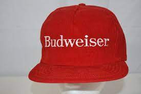 Budweiser Corduroy Red Baseball Cap Snapback Beverage Box 1 Ebay Reds Baseball Hats For Sale Cool Hats