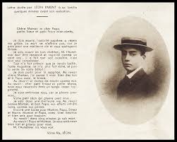 Léon Parent, un Héros de vingt ans, enfant de Vonêche, fusillé en 1915 par  les envahisseurs.