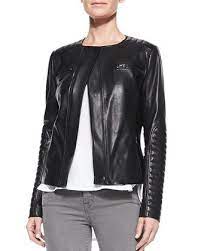 Vince Quilted Patch Leather Moto Jacket Leather Jackets Women Jackets Leather Jacket