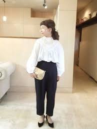 入学式 のコーディネート一覧 wear 卒業式ファッション ママ 卒業式ファッション ブラウス シャツ