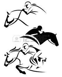 Female Rider Jumping Horse Outline And Silhouette Black And Horse Outline Horse Silhouette Silhouette Art