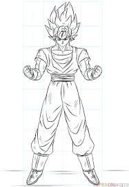 How To Draw Goku Super Saiyan Step By Step Drawing Tutorials For Kids And Beginners Goku Drawing Goku Super Saiyan Goku Super