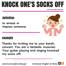 Expression Knock One S Socks Off Learn English Learning Psychology English Fun