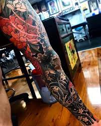 L Image Contient Peut Etre Une Personne Ou Plus Leg Sleeve Tattoo Traditional Japanese Tattoo Sleeve Japanese Leg Tattoo