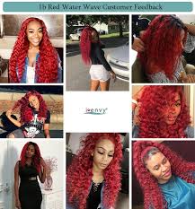 6packs passion twist hair 18inch water wave crochet hair for passion twist crochet braiding hair long bohemian hair braiding passion twist braids synthetic hair extensions (1b) 4.5 out of 5 stars. Brazilian 1b Red Water Wave Bundles With Closure Human Hair 3 99j Colored Ombre Bundles With Closure Burgundy 2 To Ombre Burgundy Waves Bundle Weave Hairstyles