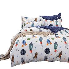 Custom pillow shams is sure to liven up any space. Brandream Boys Outer Space Bedding Set Kids Bedding Set Full Size Duvet Cover Set Reversible Flat Sheet Shams Set 100 Cotton Explorer Adventurer Bedroom Set Walmart Canada