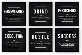 Amazon Com 6x Motivational Wall Art Office Decor Canvas Prints Grind Hustle Success Execution Persistence P Motivational Wall Art Office Decor Office Wall Art