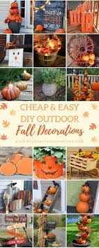 We have a myriad of outdoor fall decorating ideas to help you decorate your front porch or yard with timeless ideas. 50 Cheap And Easy Diy Outdoor Fall Decorations Fall Outdoor Decor Fall Diy Diy Fall